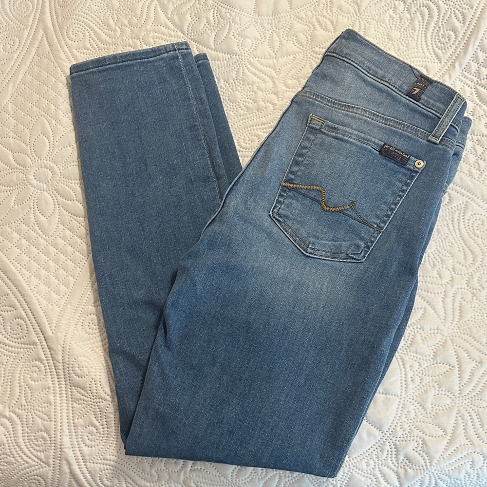7 For All Mankind Light Blue Skinny Jeans